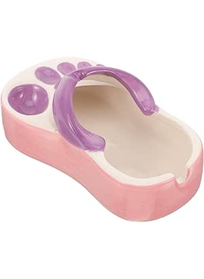 Purple Ceramic Slipper Ashtray Tabletop Cigarette Holder Indoor Outdoor - Image 1