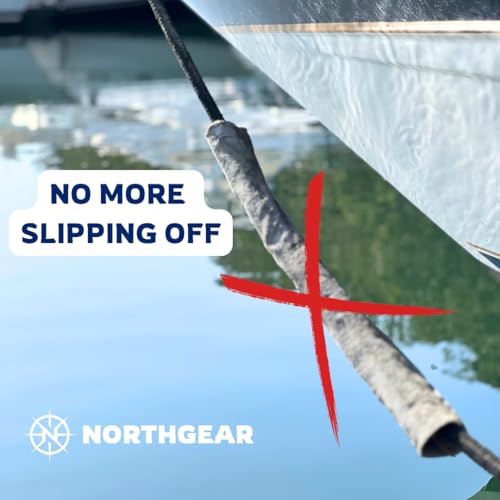 NORTHGEAR Dock Line Chafe Guards,Size 24" and 47" Inche Length (2 Pack) - Ultra-Strong Removable Chafing Guard, UV Resistant, Eliminates Boat Line Squeaking and Protects Your Boat Finish - Image 5