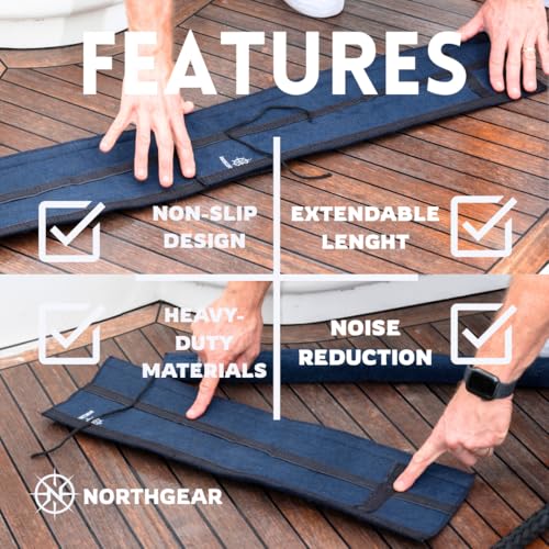 NORTHGEAR Dock Line Chafe Guards,Size 24" and 47" Inche Length (2 Pack) - Ultra-Strong Removable Chafing Guard, UV Resistant, Eliminates Boat Line Squeaking and Protects Your Boat Finish - Image 4