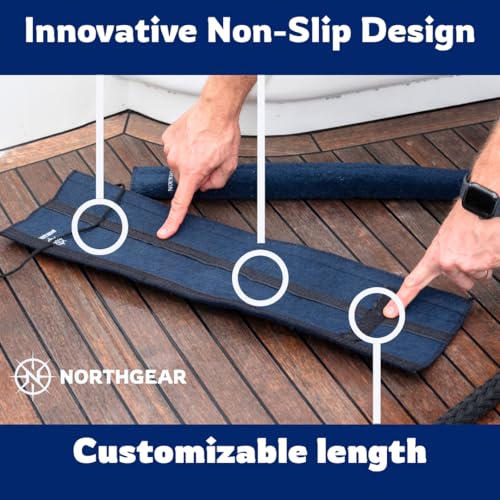 NORTHGEAR Dock Line Chafe Guards,Size 24" and 47" Inche Length (2 Pack) - Ultra-Strong Removable Chafing Guard, UV Resistant, Eliminates Boat Line Squeaking and Protects Your Boat Finish - Image 3