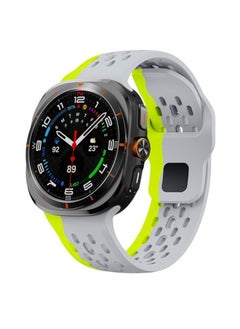 MOCOM Dual-Tone Silicone Band for Samsung Galaxy Watch Ultra 47mm, Breathable Replacement Strap for Galaxy Watch Ultra 47mm, Two-Color Sport Wristband Smartwatch Accessories  - Image 2
