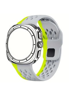 MOCOM Dual-Tone Silicone Band for Samsung Galaxy Watch Ultra 47mm, Breathable Replacement Strap for Galaxy Watch Ultra 47mm, Two-Color Sport Wristband Smartwatch Accessories  - Image 4