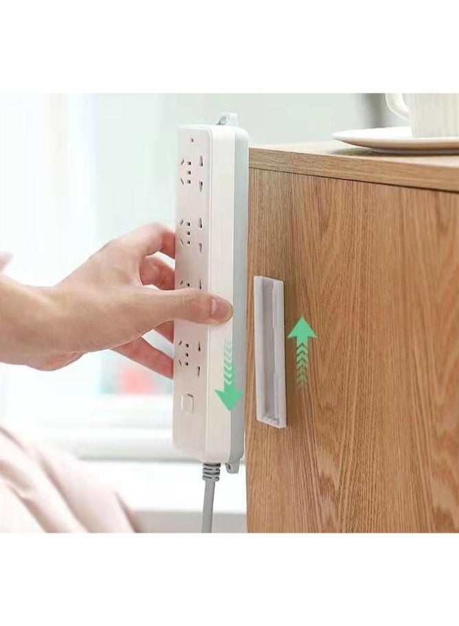 2 pcs,No - Punching Power Strip Holder, Self - Adhesive Wall - Mounted Organizer for Socket, Power Strip & Router, Trace - free Installation  - Image 5