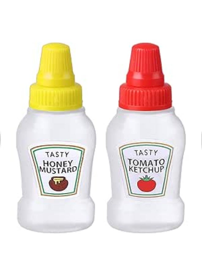 Tasty Small Empty Sauce Bottles for Students to Take to Work, Portable Mini Container for Soy Sauce, Ketchup, Mayonnaise and More -30Pack - Image 1