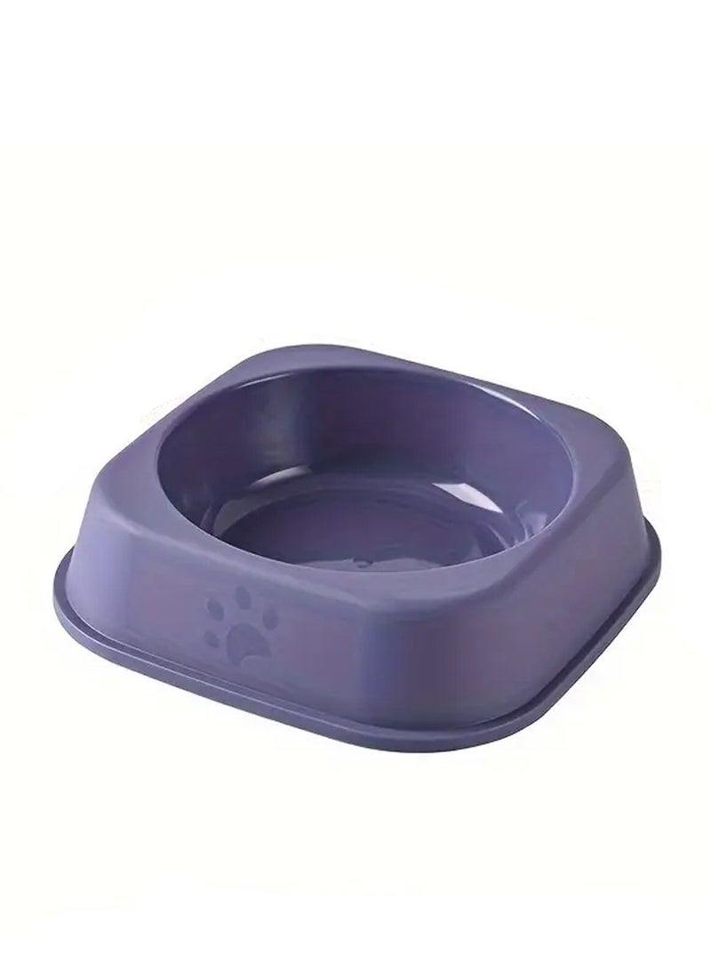 وعاء طعام بلاستيك للقطط - طبق طعام للقطط مضاد للطرف بألوان رائعة وماء وأرز للحيوانات الأليفة مقاس متوسط - Image 1