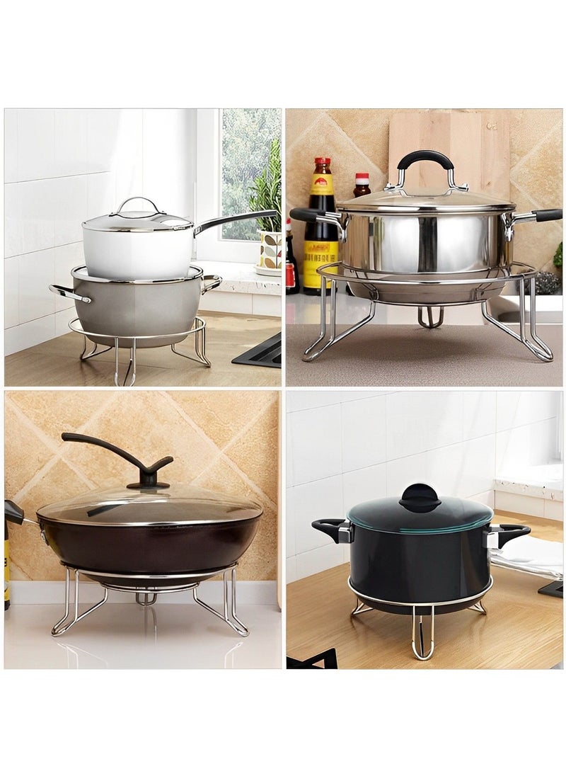 Generic - Stainless Steel Steamer Basket Wok Ring Support Stand Insulated Pot Mats Cookware Ring Gas Stove Rack - Image 1