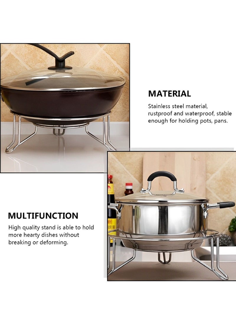 Generic - Stainless Steel Steamer Basket Wok Ring Support Stand Insulated Pot Mats Cookware Ring Gas Stove Rack - Image 1