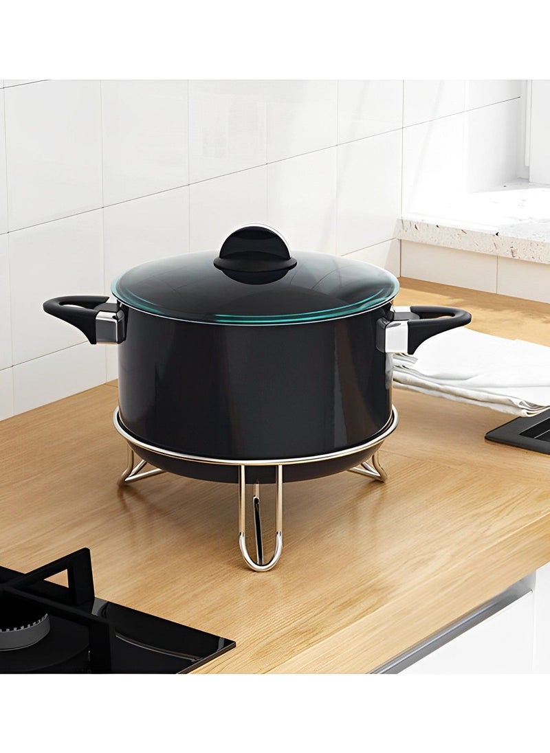 Generic - Stainless Steel Steamer Basket Wok Ring Support Stand Insulated Pot Mats Cookware Ring Gas Stove Rack - Image 1