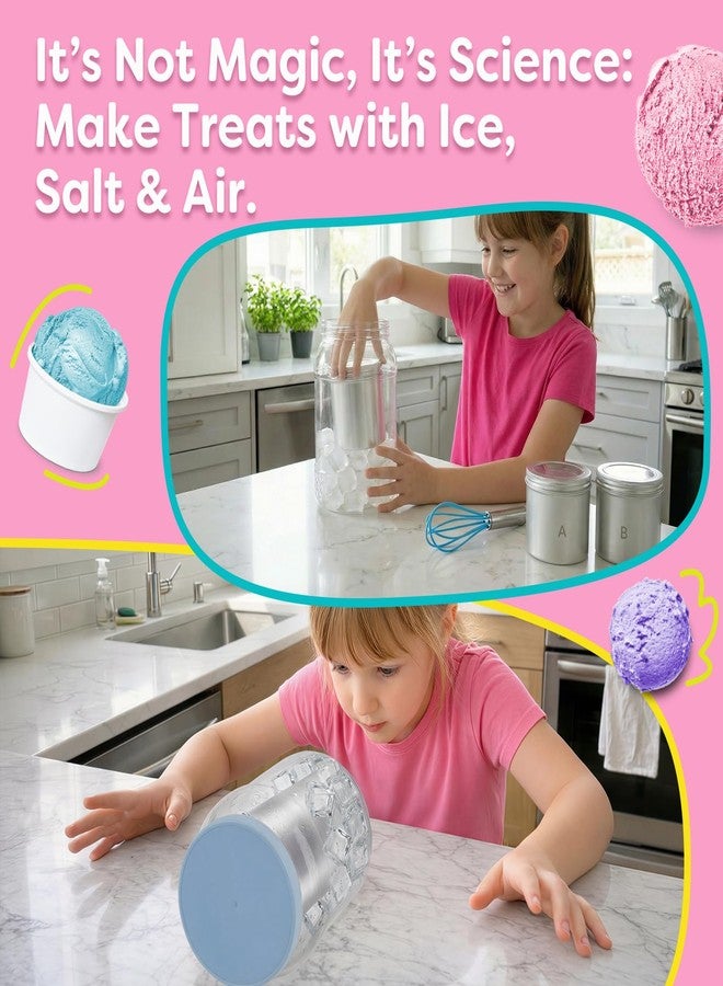 Aizweb Ice Cream Maker for Kids-Science Kit to Make Your Own Real Ice Cream|STEM Educational Science Experiments,Birthday Gifts for Boys&Girls Ages 5-14|Includes Visual Recipes,Scoop,Cans&Whisks - Image 4