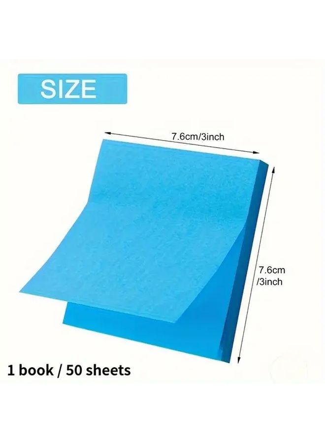 50 Sheets Solid Color Sticky Notes Random Color 1 Book For School Office Memo Marking - Image 2