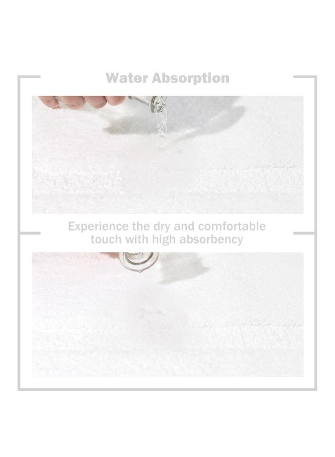 كيلا سجادة حمام، سجادة حمام فائقة النعومة ماصة وقابلة للغسل، سجادات حمام غير قابلة للانزلاق للحمام وحوض الاستحمام والدش، أبيض (50*80 سم) - Image 5