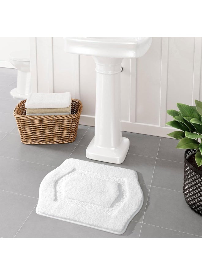 كيلا سجادة حمام، سجادة حمام فائقة النعومة ماصة وقابلة للغسل، سجادات حمام غير قابلة للانزلاق للحمام وحوض الاستحمام والدش، أبيض (50*80 سم) - Image 3