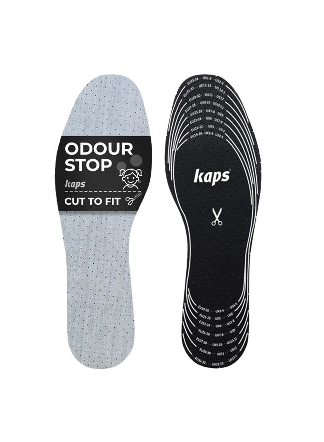 Kaps Best Shoe Insoles Inserts for Children | Bad Smell Odour-Eater Technology with Breathable Foam | Cut To Fit | Kaps Odour Stop Kids Made in Europe - Image 1