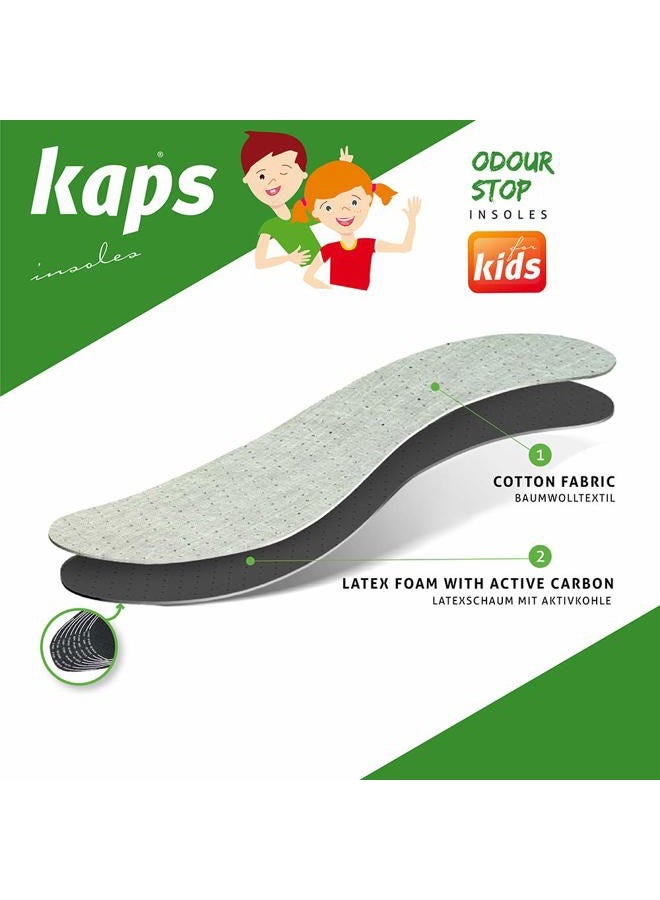 Kaps Best Shoe Insoles Inserts for Children | Bad Smell Odour-Eater Technology with Breathable Foam | Cut To Fit | Kaps Odour Stop Kids Made in Europe - Image 2