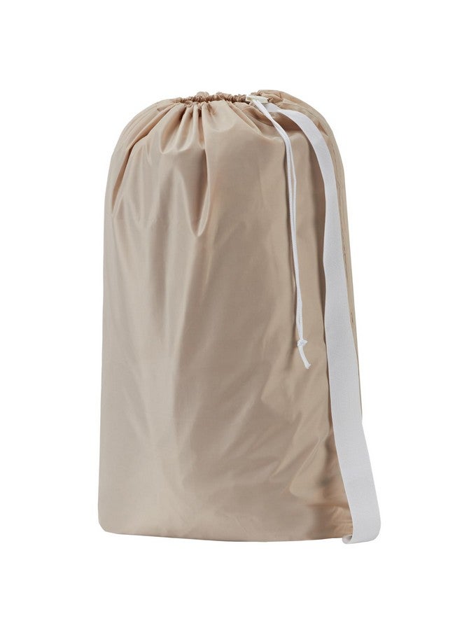 حقيبة غسيل من النايلون من هومست، مقاس XL، مع حزام، منظم كبير للملابس المتسخة، سهلة التركيب في سلة الغسيل أو سلة الملابس، يمكنها حمل ما يصل إلى 4 أحمال من الملابس، لون بيج - Image 1