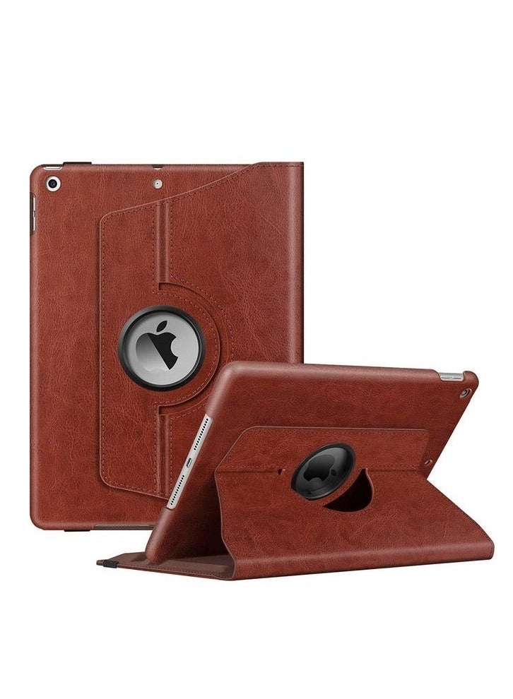ELTRAZONE ELTRAZONE 360-Degree Rotating Case for iPad 9th Generation (2021), 8th Generation (2020), and 7th Generation (2019) - 10.2 Inch with Pencil Holder & Auto Wake/Sleep - Brown