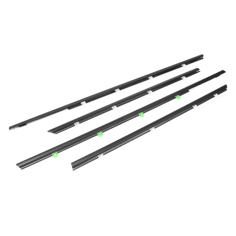 GZYF 4PCS WeatherstripWindow Weather Stripping Moulding Trim Seal Belt for Honda Civic 2012 2013 2014 2015 Door Outside Trim Seal Belt Replace72450TR0A01 72410TR0A01 72950TR0A01Black
