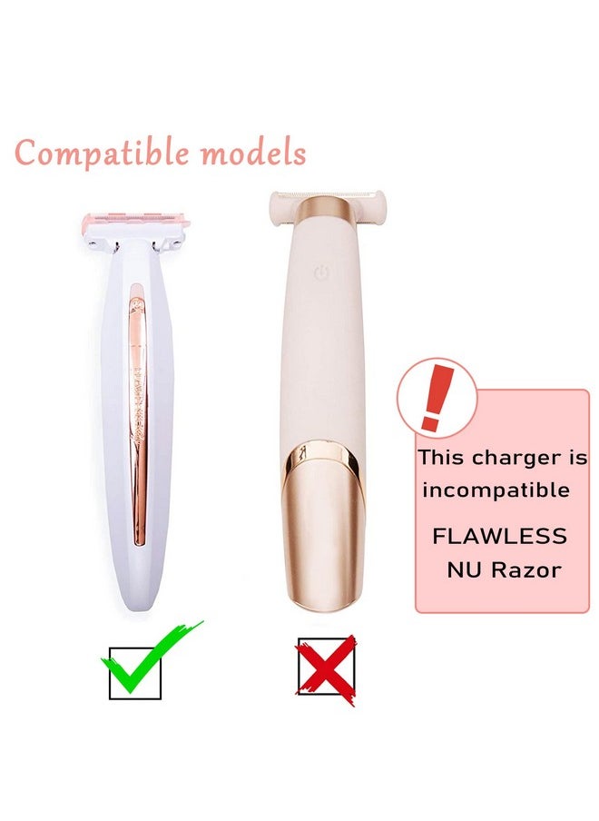 INVODA - Shaver Charger Compatible With Finishing Touch Flawless Body Rechargeable Ladies Shaver Usb Cable Replacement 5V Power Cord Women Electric Trimmer Adapter - Image 1