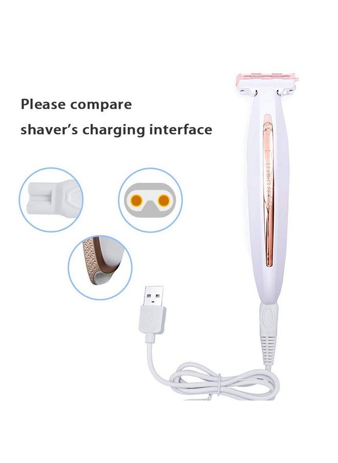 INVODA - Shaver Charger Compatible With Finishing Touch Flawless Body Rechargeable Ladies Shaver Usb Cable Replacement 5V Power Cord Women Electric Trimmer Adapter - Image 1