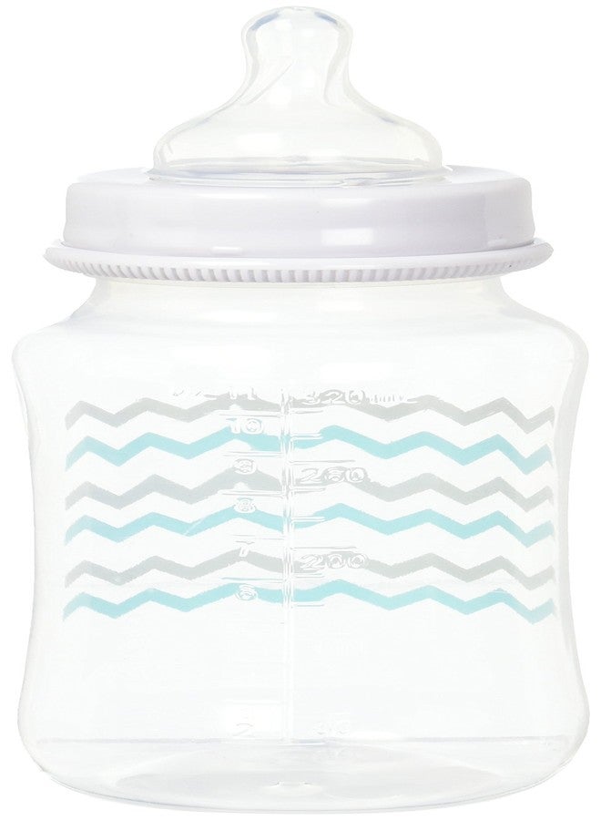 Cribmates 2 Piece Wide Bottle Elephant Zigzag, Teal/Grey - Image 2