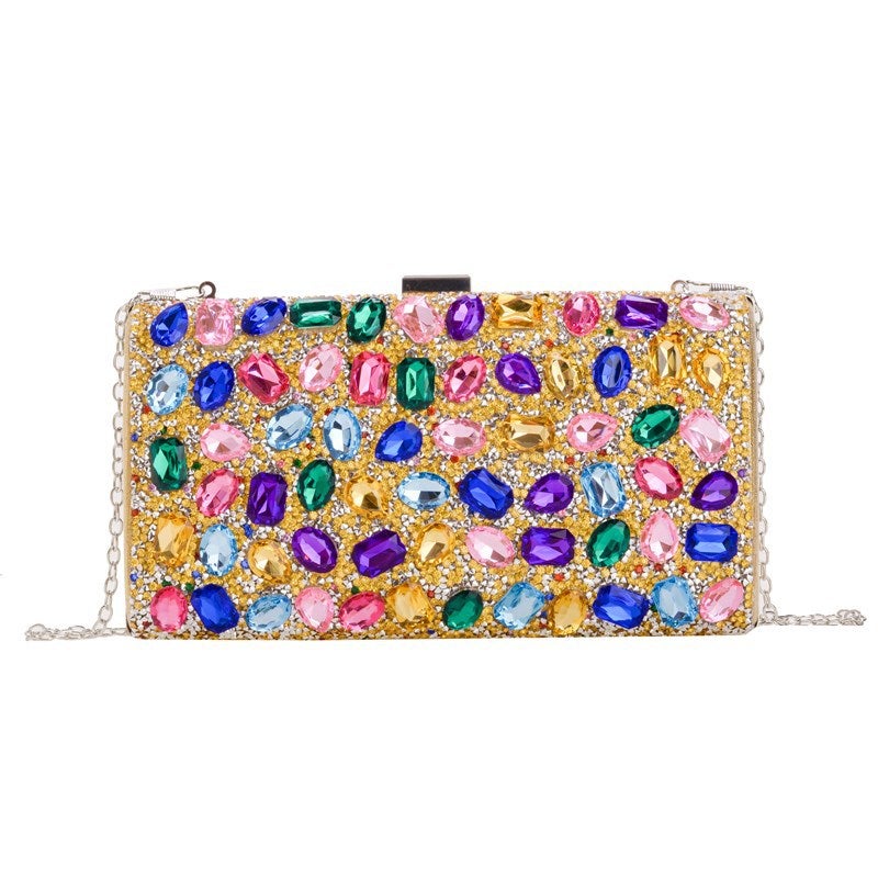 Rhinestone Square Banquet Annual Meeting Dress Holiday Clutch Bag Shoulder Bag Women'S Bag - Image 1