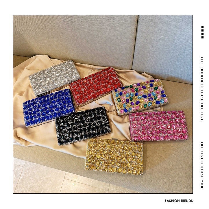 Rhinestone Square Banquet Annual Meeting Dress Holiday Clutch Bag Shoulder Bag Women'S Bag - Image 2
