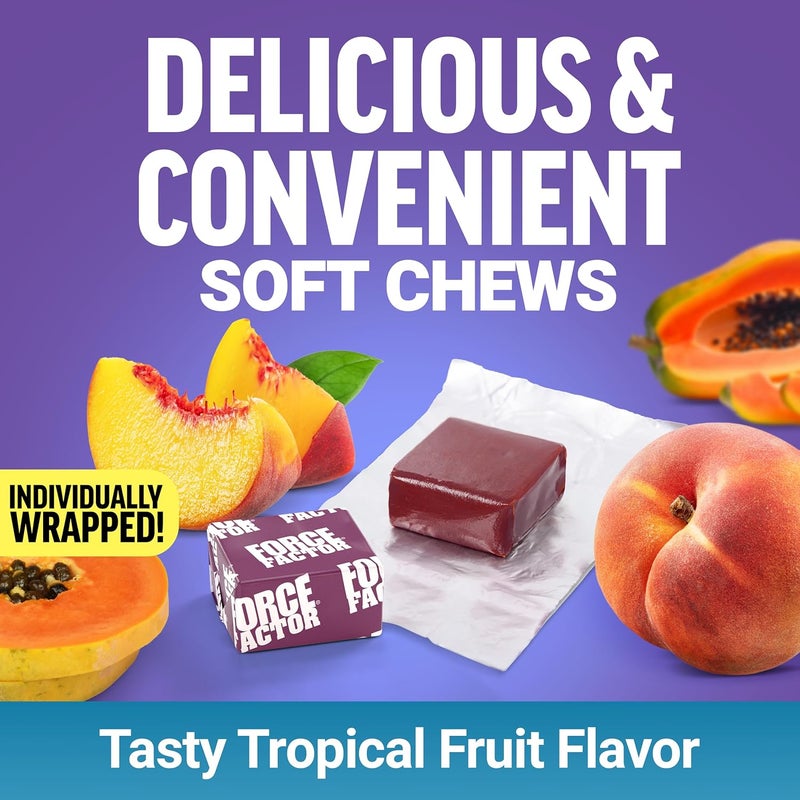 Force Factor Vaginal Health Probiotic Supplement for Women with KSM66 Ashwagandha  5B CFUs for pH Balance Vaginal Flora  Hormone Balance Support Womens Wellness Tropical Punch 60 Soft Chews - Image 5