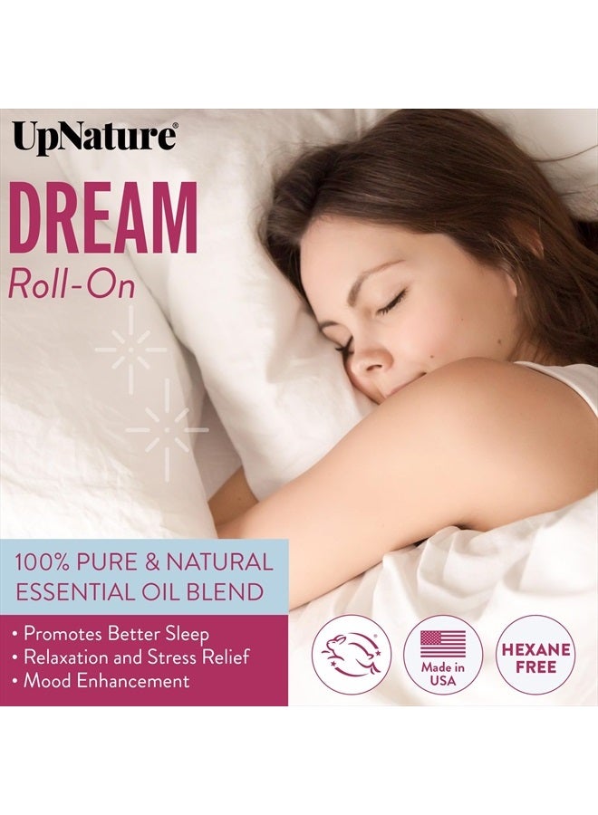 upnature Dream Essential Oil Roll On Blend – Sleep Essential Oil for Good Night Sleep, Calming Oil, Aromatherapy Oil with Lavender Essential Oil and Chamomille Oil - Perfect Stocking Stuffer - Image 2