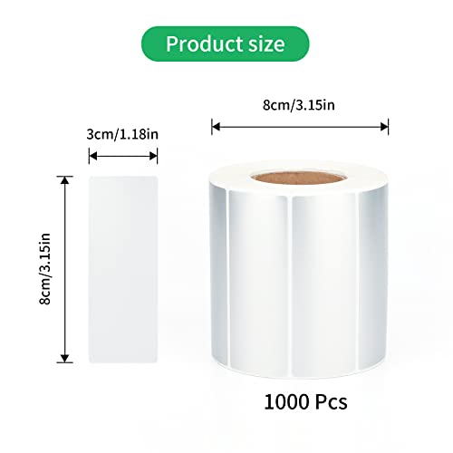 KINGLAKE Waterproof Self-Adhesive Polyester Labels Corrosion Resistance Oil Resistant Sticker Label 1000 PCS Silver Plant Labels - Image 4