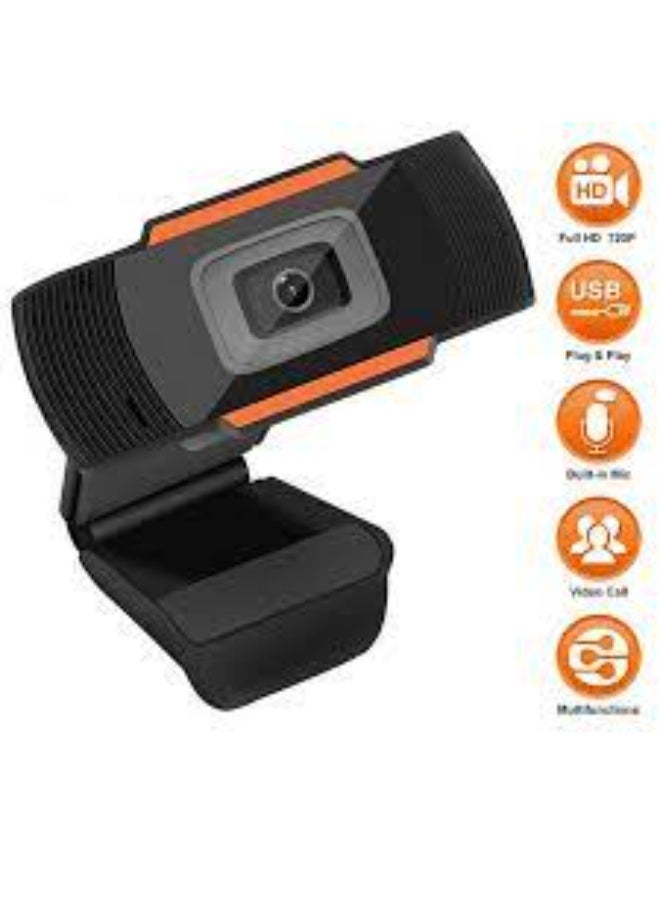 NAMA Full HD Webcam 1080p /30fps – 2.1MP , Built-in Dual Microphone | Black  - Image 1