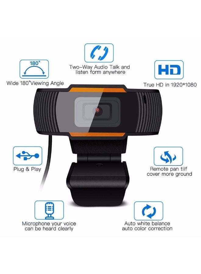 NAMA Full HD Webcam 1080p /30fps – 2.1MP , Built-in Dual Microphone | Black  - Image 5