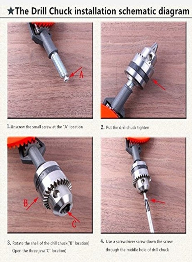 WEICHUAN Manual Hand Drill 3/8-Inch Capacity-Powerful and Speedy, Manual 3/8 inch Mini Hand Drill with Finely Cast Steel Double Pinions Design, 3 Jaw Chucks and Grip Handle - Image 5