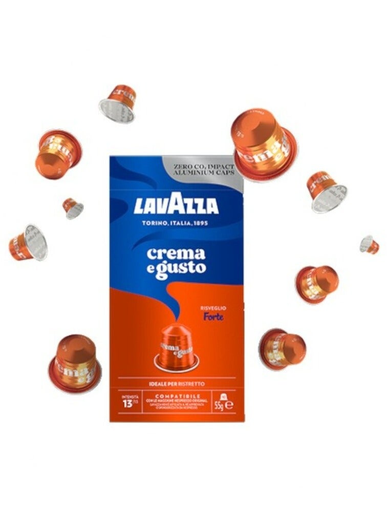 Lavazza Nespresso Compatible E Gusto Forte 10 Coffee Capsules 55g - Image 2