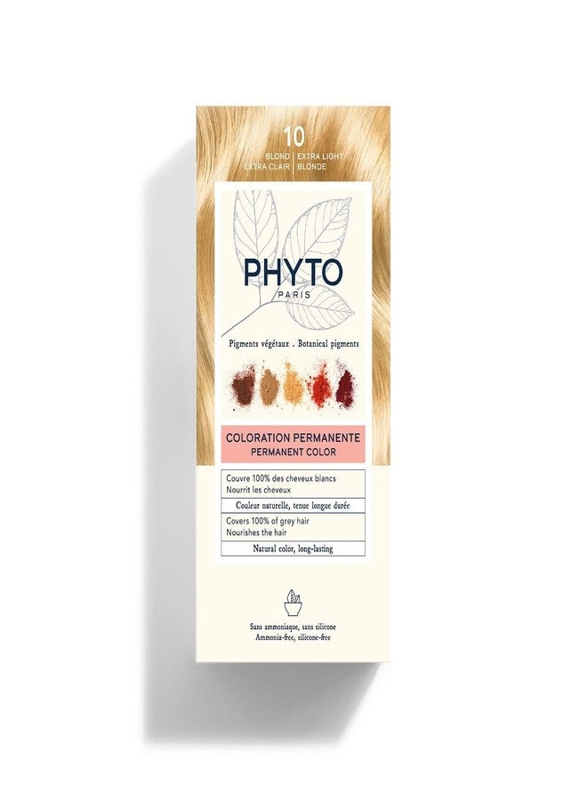 Phytocolor 10 Extra Light Blonde Hair Color for Women - Permanent Hair Dye with Botanical Pigments - Enriched with Jojoba & Manoi Oils, Scalp-Friendly with Jujube Extract & Epaline - Image 1