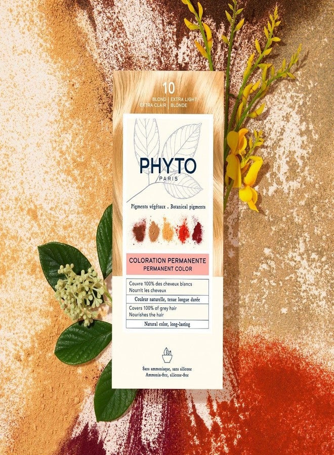 Phytocolor 10 Extra Light Blonde Hair Color for Women - Permanent Hair Dye with Botanical Pigments - Enriched with Jojoba & Manoi Oils, Scalp-Friendly with Jujube Extract & Epaline - Image 2