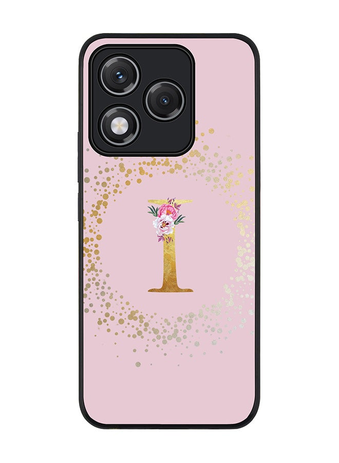 Stylizedd For Honor 400 Lite Case,Slim fit Camera Protection, Shockproof Thin Phone cover  - Custom Monogram Floral - I  (Pink )