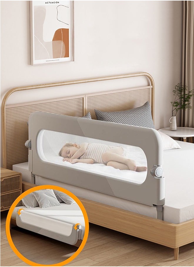 JCB CHIC - Bed Guard Rail for Toddlers -1.5M Lift Foldable Toddler Bed Rails for Kids,Safety Toddler Bed Rails with Reinforced Anchor Safety System,Bed Rail for Kids Fit,Bunk,Full Size,Queen,King,Twin - Image 1