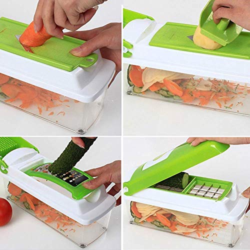 TENDULA Vegetable Chopper - 12 in 1 Slicer for Fruit and Vegetables - Mandoline for Chopping and Dicing - Vegetable Cutter with Stainless Steel Blades - Home or Chef Use Onion Chopper Potato Dicer - Image 5