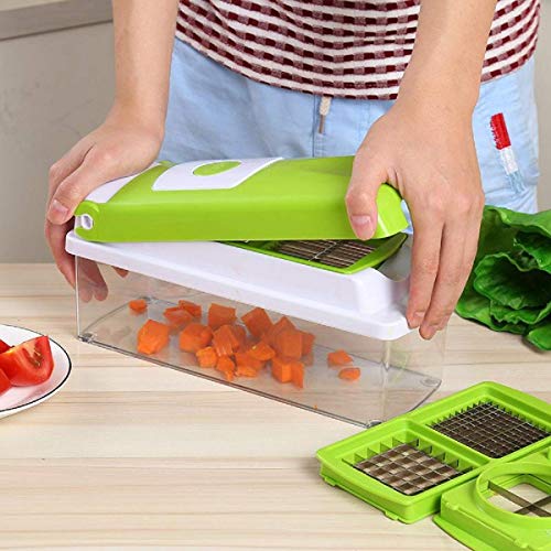 TENDULA Vegetable Chopper - 12 in 1 Slicer for Fruit and Vegetables - Mandoline for Chopping and Dicing - Vegetable Cutter with Stainless Steel Blades - Home or Chef Use Onion Chopper Potato Dicer - Image 1