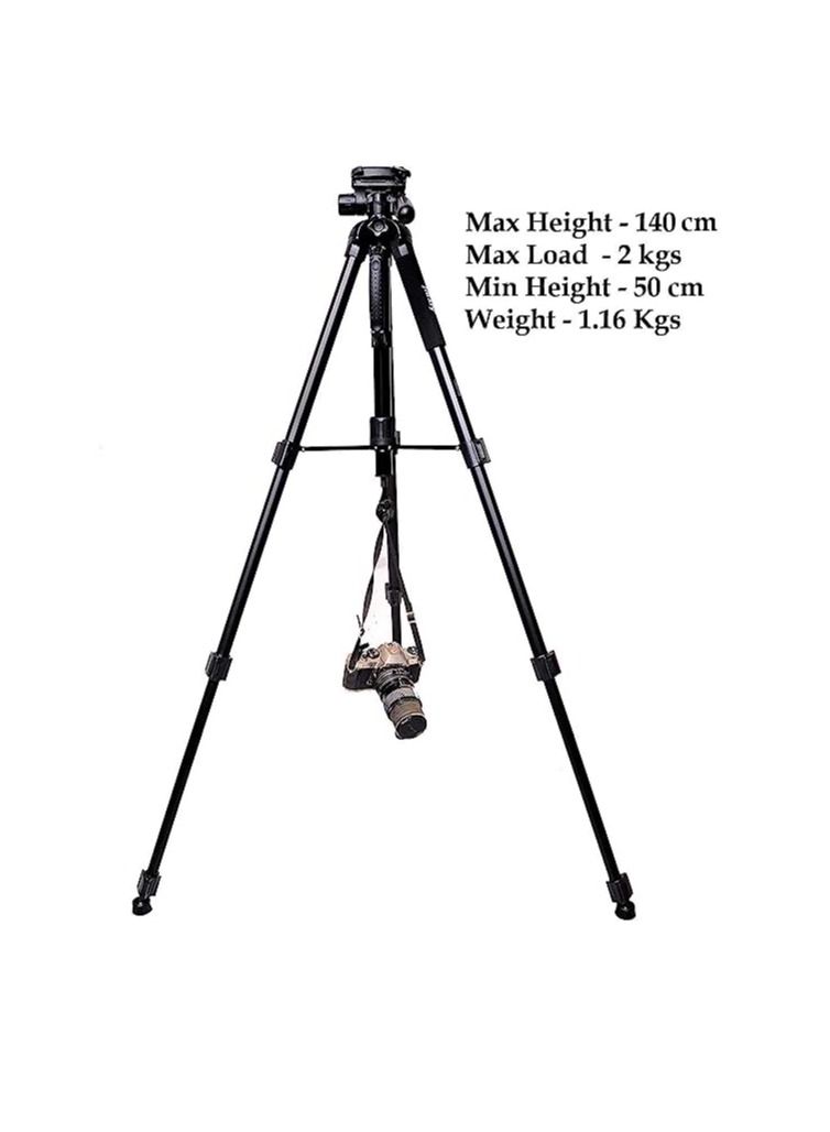 Jmary Professional Aluminium Tripod Monopod for All Mobiles And DSLR Cameras (Black) - Image 2