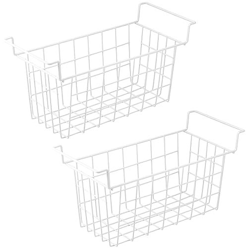 Orgneas 17.5 Inch Freezer Organizer Bins for Chest Freezer Refrigerator Basket Storage Rack Bins Deep Freezer Metal Wire Baskets 2Pcs - Image 1