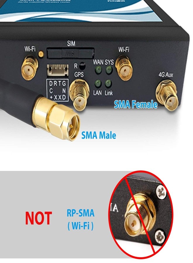 XRDS -RF كابل XRDS-RF SMA بطول 12 قدمًا، كابل تمديد SMA بموصل SMA ذكر إلى SMA أنثى، 50 أوم KMR240 كابل محوري SMA منخفض الفقد - Image 4