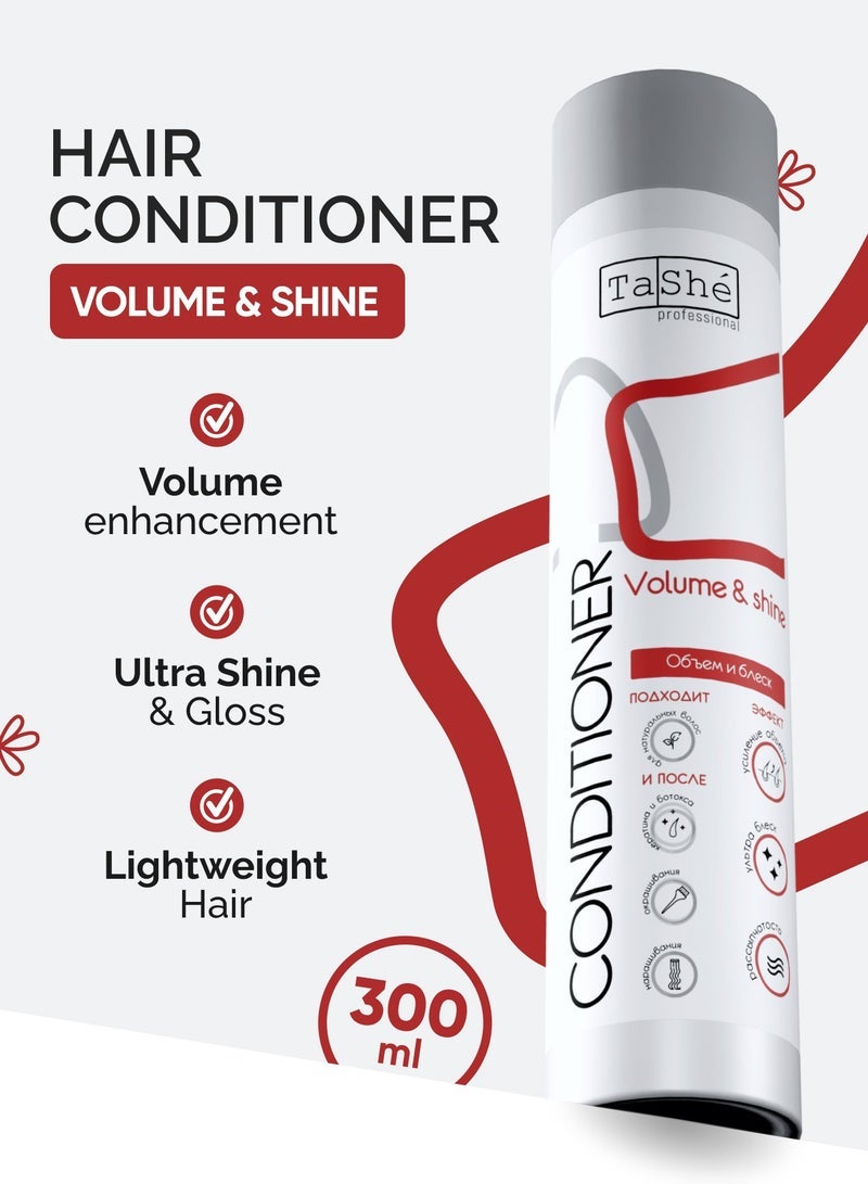 تاش بلسم "الحجم واللمعان" 300 مل ، يمنح الشعر لمعانا صحيا ، ويحافظ على مرونة الشعر ومقاومته للتلف ، ويهدئ البشرة. - Image 1