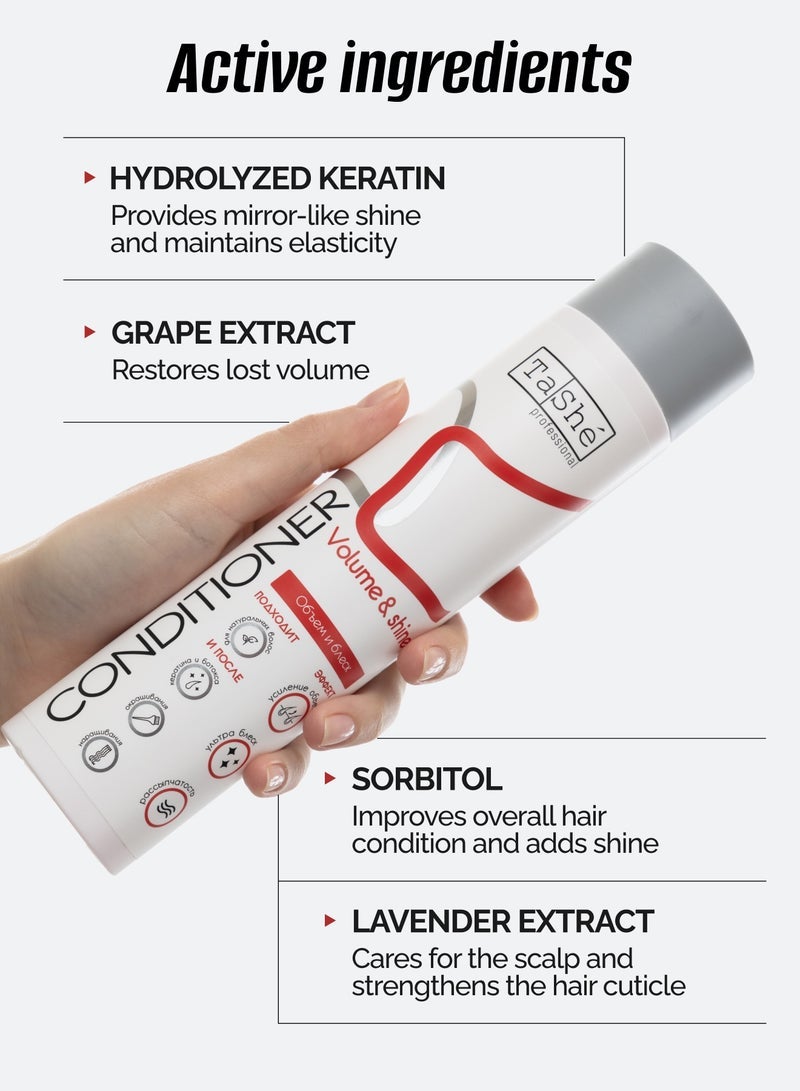 تاش بلسم "الحجم واللمعان" 300 مل ، يمنح الشعر لمعانا صحيا ، ويحافظ على مرونة الشعر ومقاومته للتلف ، ويهدئ البشرة. - Image 3