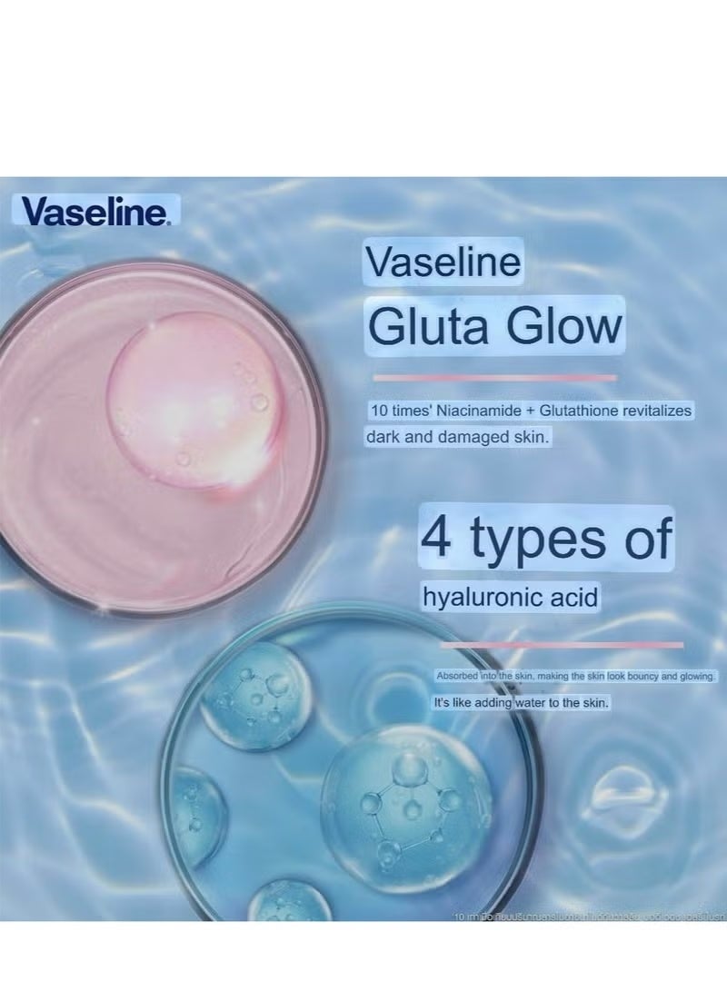 فازلين غسول الجسم لومينوس جلو بتقنية الجلوتاجلو 10X نياسيناميد وحمض الهيالورونيك للبشرة المشعة برائحة الفواكه 425 مل - Image 3