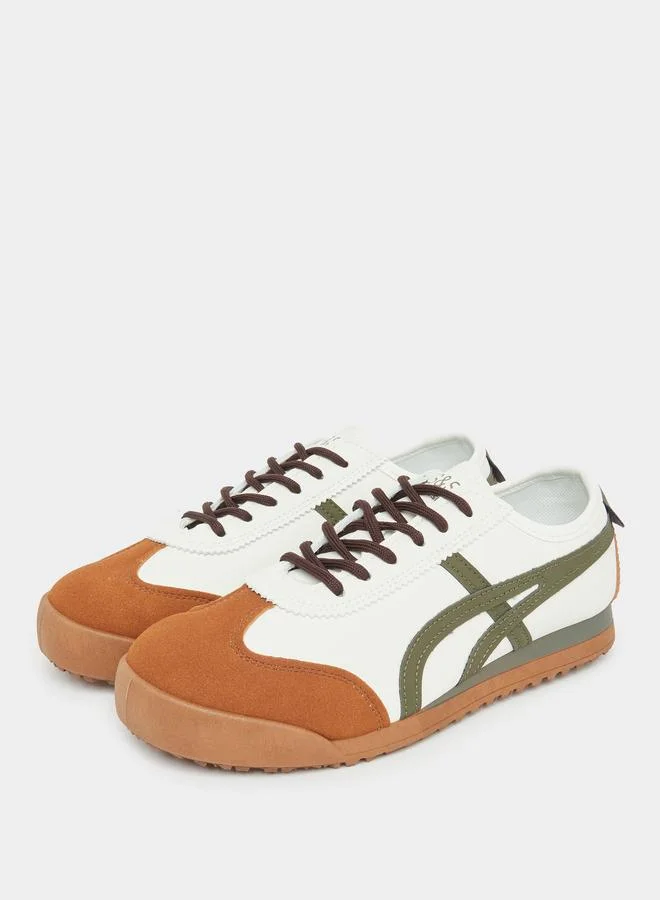 ستايلي Styli Side Stripes Color Block Lace Up Sneakers