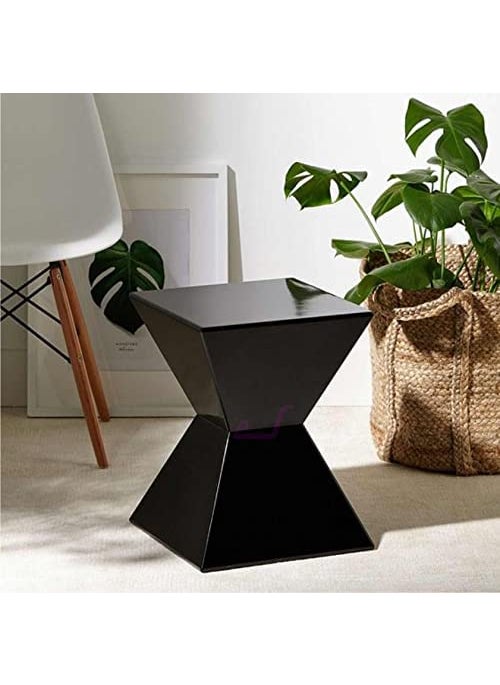 Device Bas with BROWN ART SHOPPEE Brown Art SHOPPEE Engineered Wood Hexagon Accent Table Garden Table Coffee Table end Table and Side Table for Living Room and Garden Decor Black 