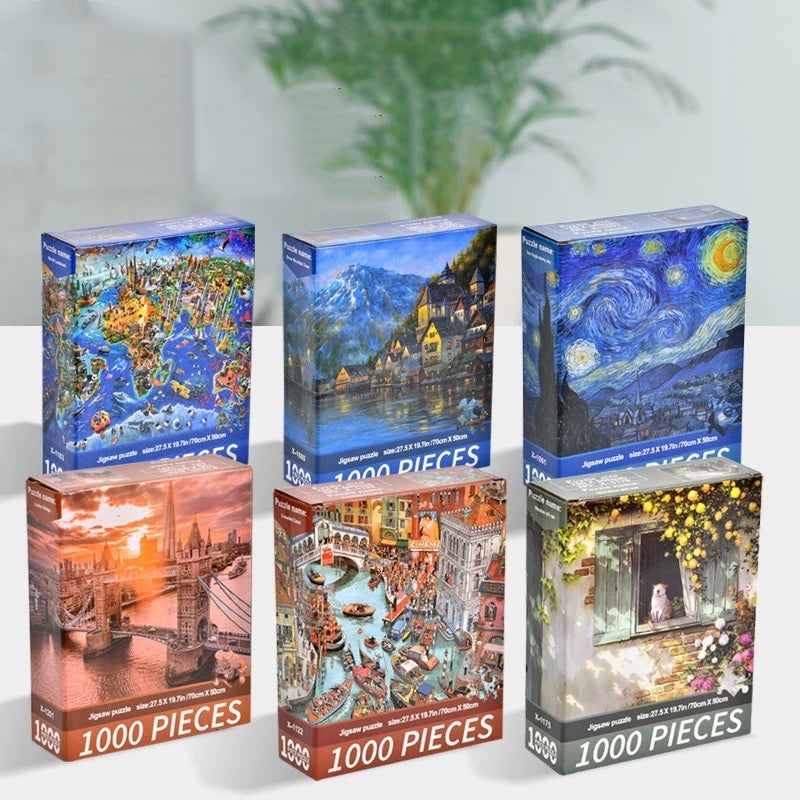 Bluejw Beautiful Artpprk Puzzle Intellectual Puzzles Jigsaw Puzzle Christmas Square 500 1000 Pieces Paper Unisex - Image 2