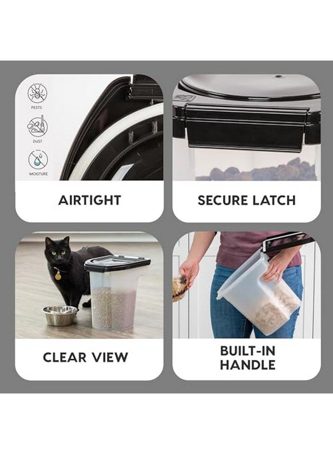 IRIS Usa Weatherpro Airtight Dog Food Storage Container, Up To 6.5 Lbs, Treat Box For Dog Cat And Bird Food, Keep Fresh, Translucent Body, Easy Clean Up, Bpa Free, Clear/Black - Image 4