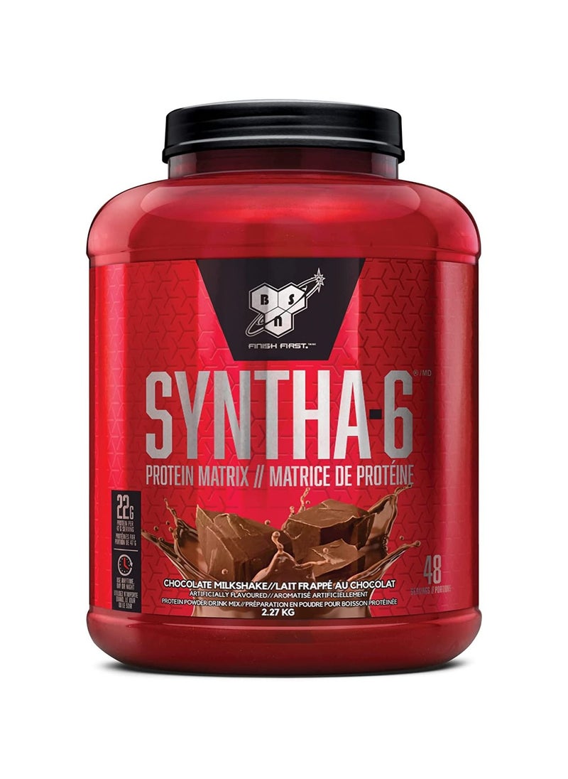 BSN - BSN SYNTHA-6 Whey Protein Powder, Chocolate Protein Powder with Micellar Casein, Milk Protein Isolate, Chocolate Milkshake, 48 Servings - Image 1